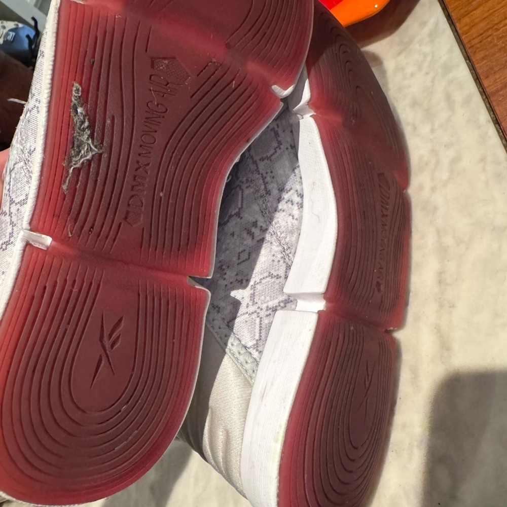 Reebox Gray Snakeskin Sneakers DMX Moving Air - Picture 7 of 9